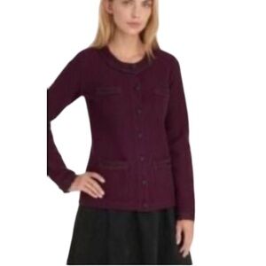 Karl Lagerfeld Wool Blend Maroon Blazer NWT Size M